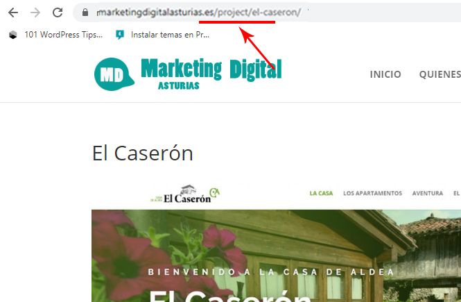 Cómo modificar el permalink para los projects en Divi